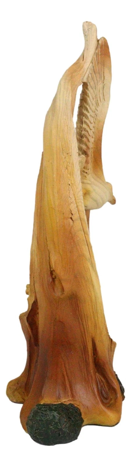 Lifelike Patriotic American Bald Eagle with Eaglets in Nest Faux Wood Figurine-3