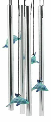 Sea World Three Dolphins Launching Above Water Wind Chime Marine Life Nautical-4