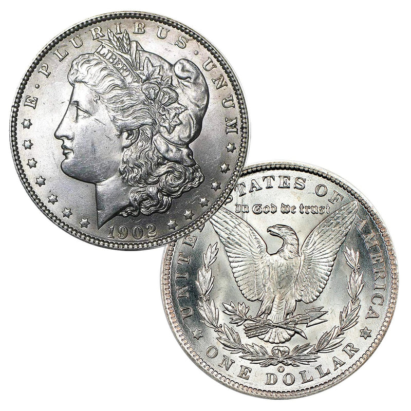 1902 P Morgan Silver Dollar $1 Brilliant Uncirculated BU 90% Silver-1
