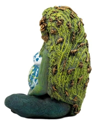 7" Millennial Gaia Mother Goddess Te Fiti Statue Oberon Zell (Earth Green)-7