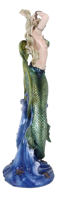 Large Nautical Ocean Dancing Mermaid Statue 26"H Goddess Venus Rising Figurine-6