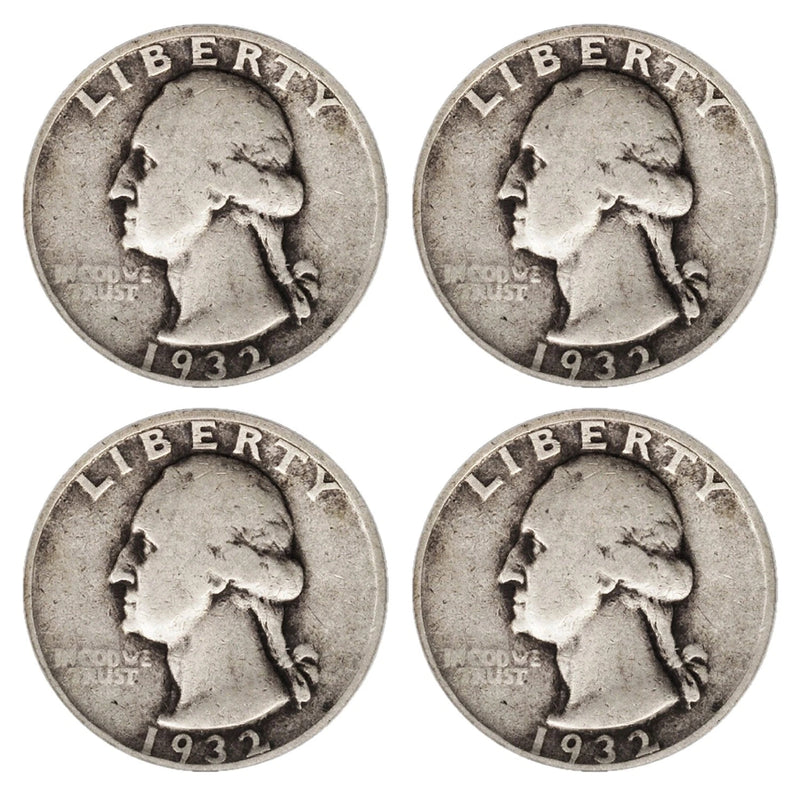 $1 Face - 90% Silver Washington Quarters Circulated Random Date-2