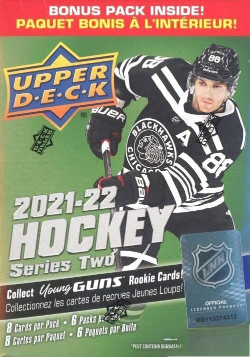 2021/22 Upper Deck Series 2 Hockey Factory Sealed HUGE Blaster Box-YOUNG GUN RC-2