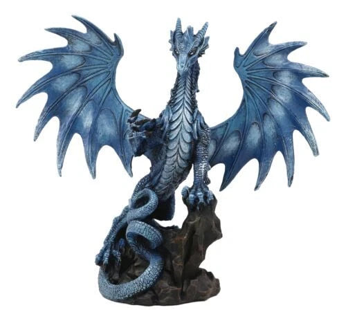 Ruth Thompson Blue Sea Blade Dragon Statue With Letter Opener Dagger Sword Decor-8