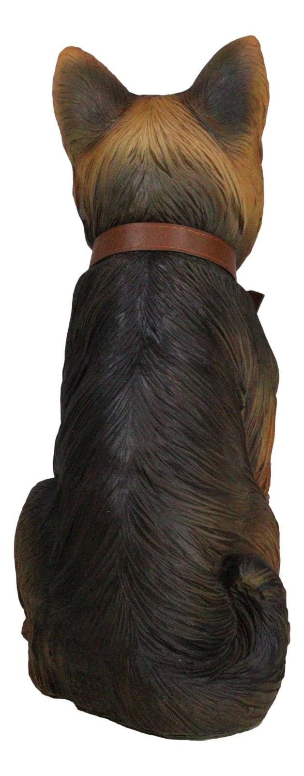 Yorkie Dog Garden Statue 12.5"H Yorkshire Terrier Welcome Figurine Jingle Collar-3