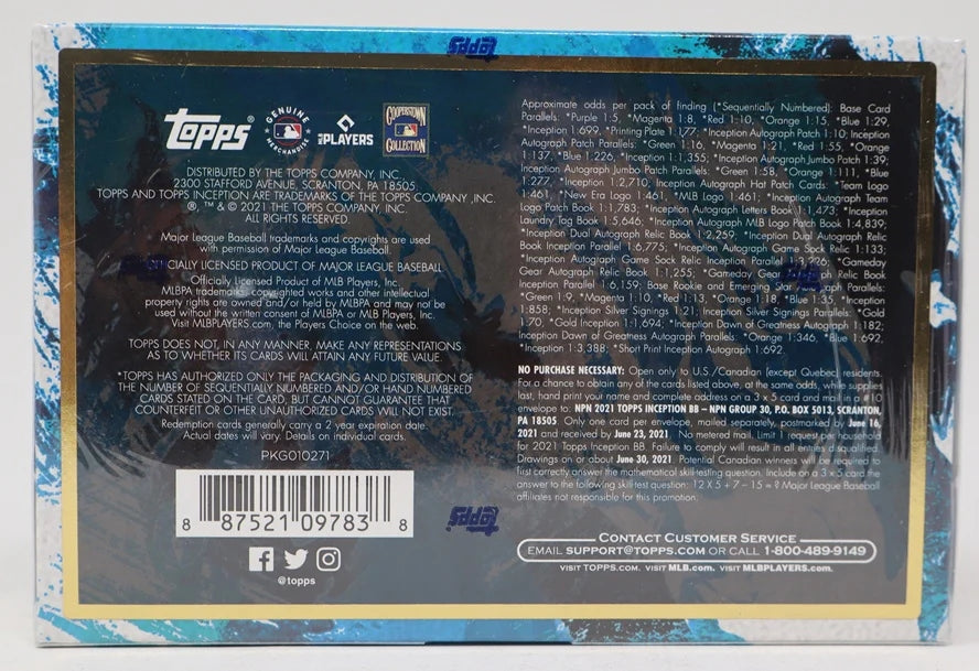 2021 Topps Inception Baseball Box (Hobby) (7 Cards)-3
