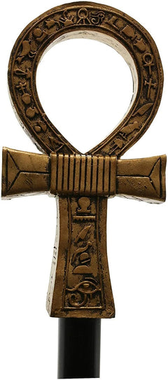 Egyptian Ankh Key of Life with Hieroglyphs Decorative Walking Staff Cane-4