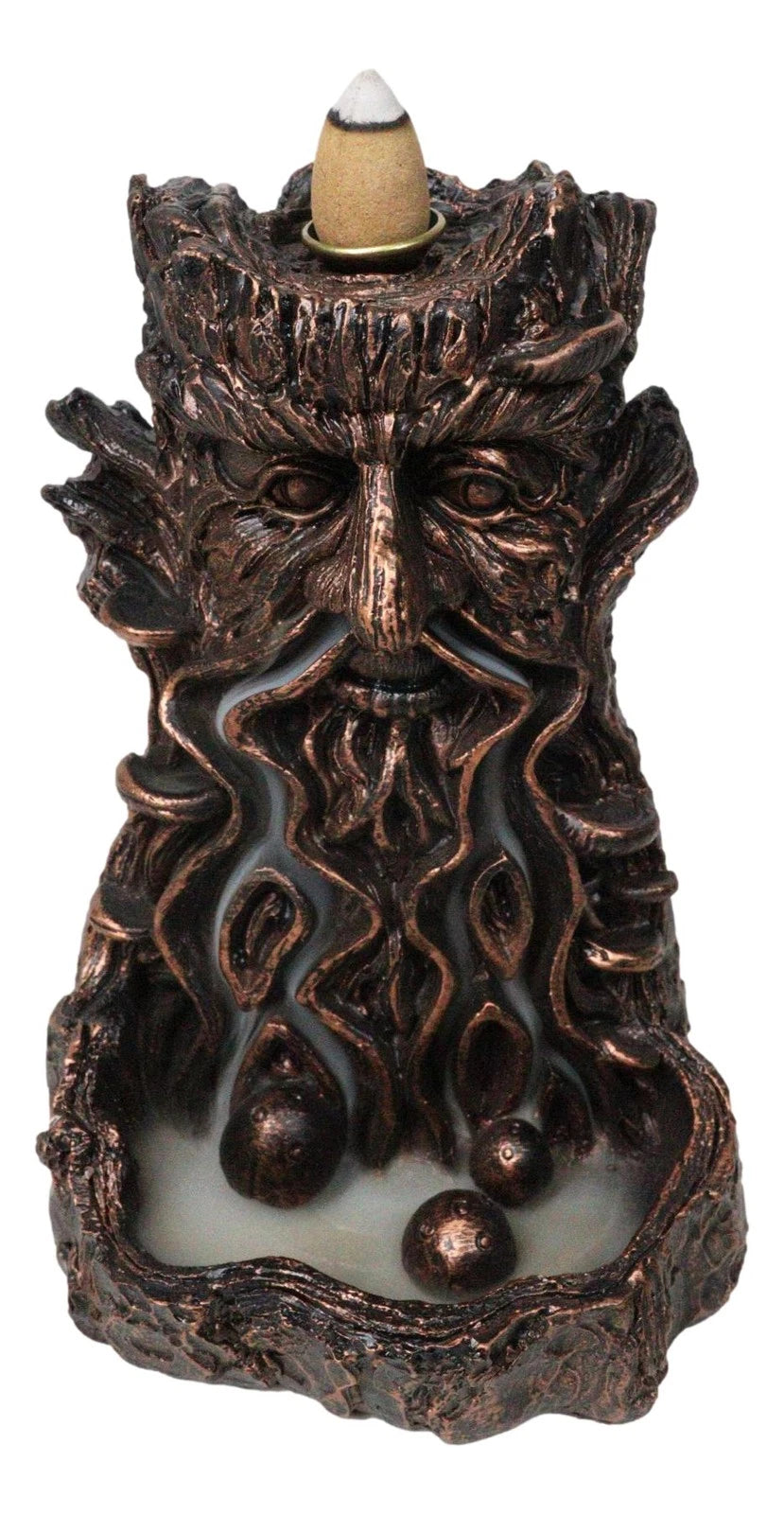 Greenman Tree Man God Forest Ent Waterfall Smoke Backflow Incense Cone Burner-9