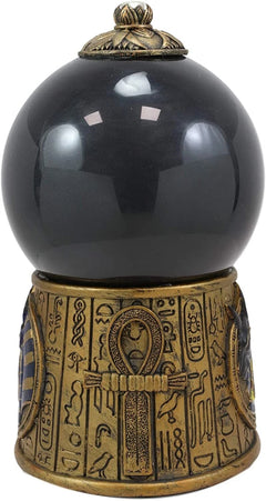 Figura de bola de tormenta de arena negra Anubis, dios egipcio de la momificación y la vida después de la muerte-7