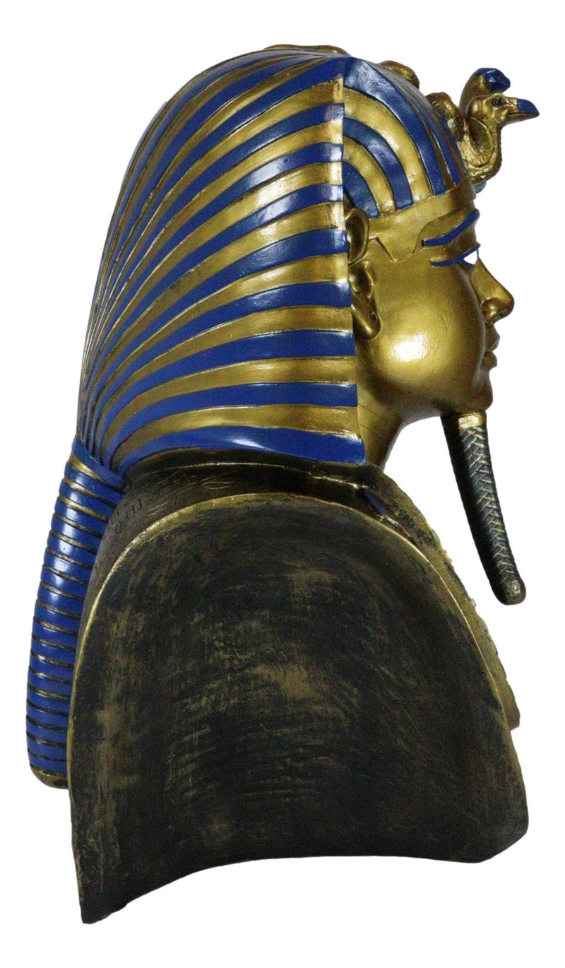 Large 18.75"H Ancient Egyptian King Tut Bust Statue Burial Mask Nemes Figurine-6