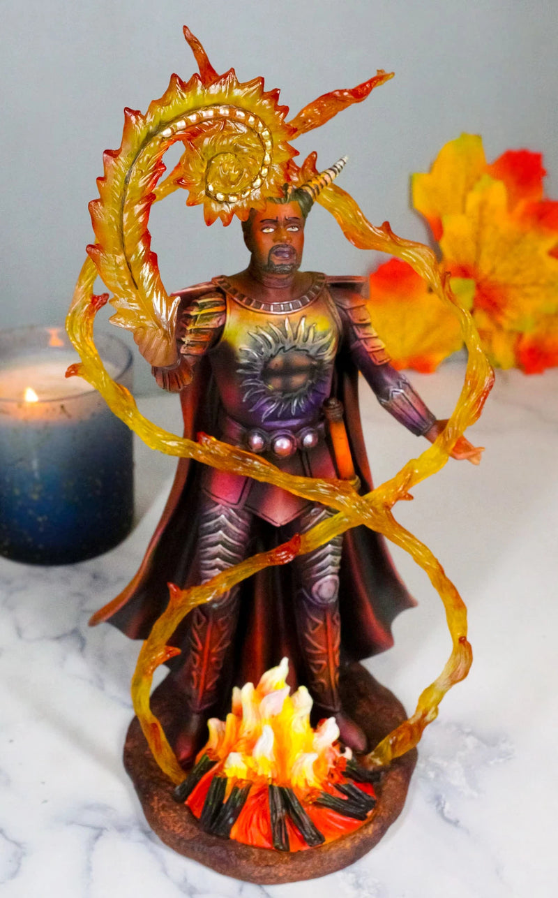 Fire Elemental Horned Wizard Sorcerer Demoniac Summoning Hellfire Magic Figurine-10