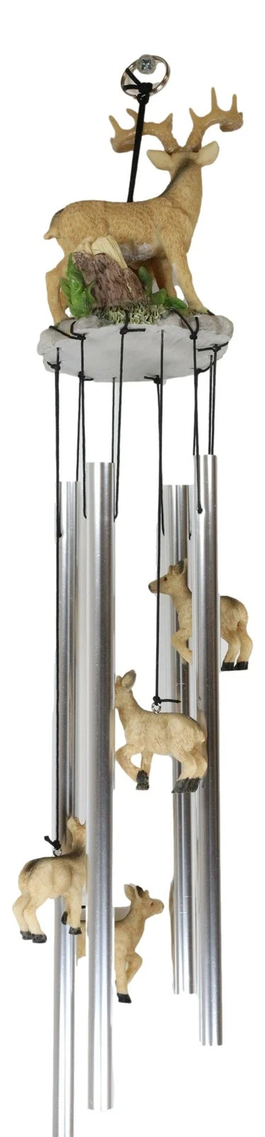 Deer Wind Chime Doe With Fawn Deer Family Decorative Wind Chime Patio-6