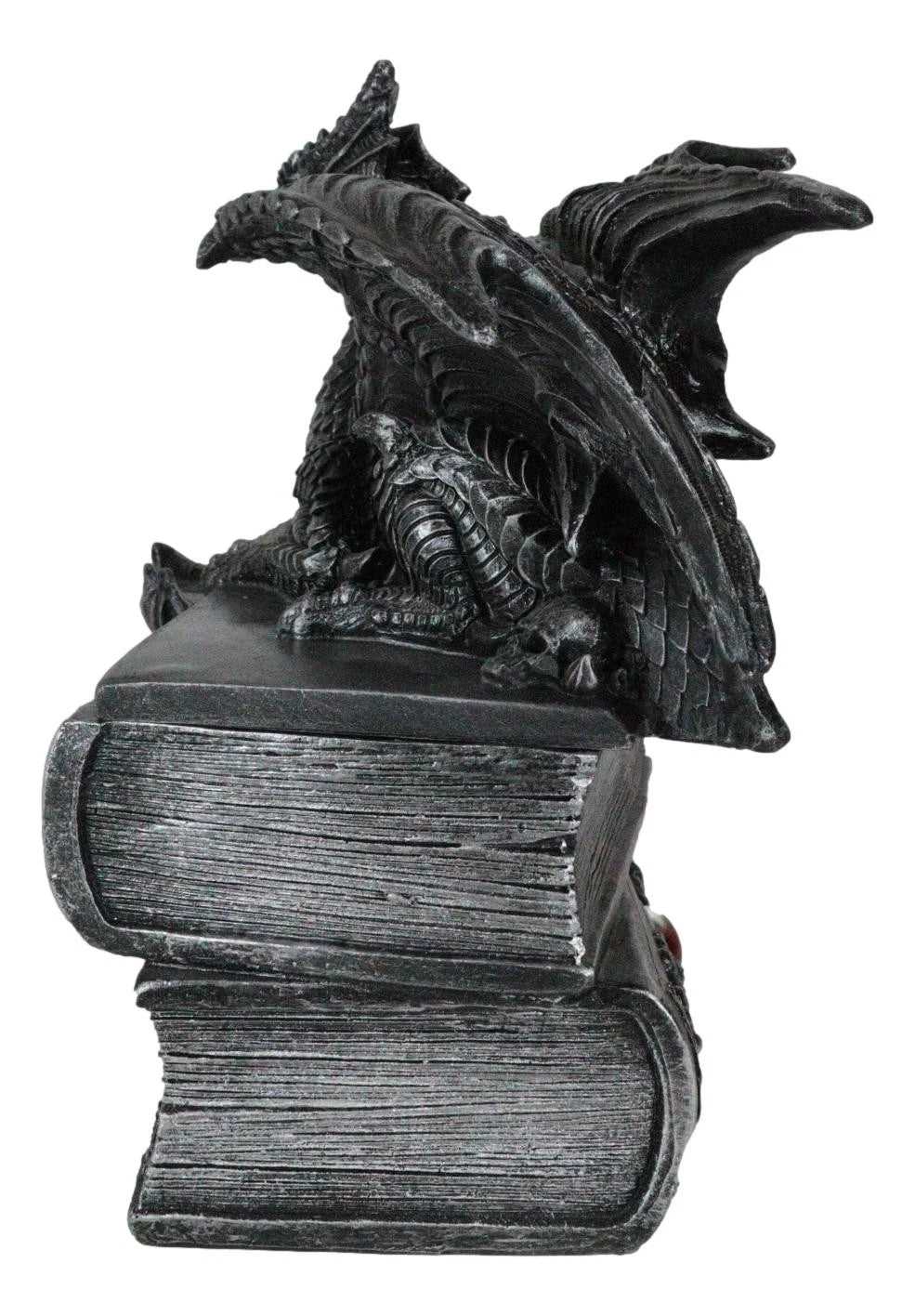 Medieval Fantasy Dragon Guardian of Knowledge Secret Trinket Box Figurine 8.25"H-7