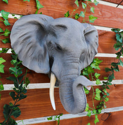 Large 19"L Sahara Elephant Wall Bust For Home Decor Wall Plaque Hanging Statue-7