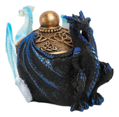 Joyero decorativo con dos dragones contrastantes de noche y día-8