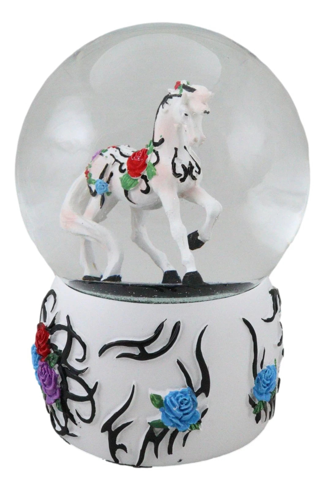 Sendero de ponis pintados, globo de agua con purpurina y caballo tribal rosa del jardín occidental-6