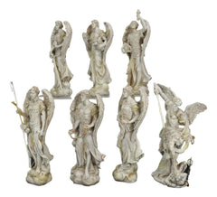 Conjunto de figuras del Arcángel Miguel, Gabriel, Rafael, Sealtiel, Barachiel, Uriel, Jegudiel-5