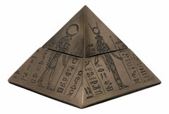 Ancient Egyptian Isis Sekhmet Horus Anubis Pyramid Jewelry Trinket Box 6"L-6