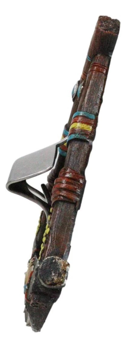 Southwestern Feathers With Double Hand Axes Tribal Indian Wall Bottle Opener-5