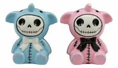 Furrybones Elephant Voodoo Skeleton Ceramic Salt And Pepper Shakers Set-6