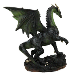 Fantasy Green Chested Celestial Midnight Dragon Black Ghost Small Figurine-4