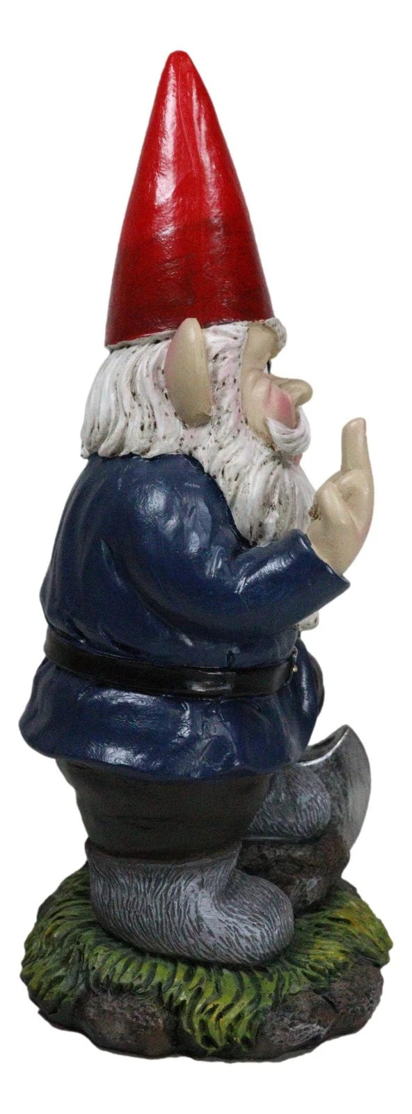 9" You Dig? Shovel Gnome Garden Greeter Gnome Dwarf Flip The Bird Statue-9