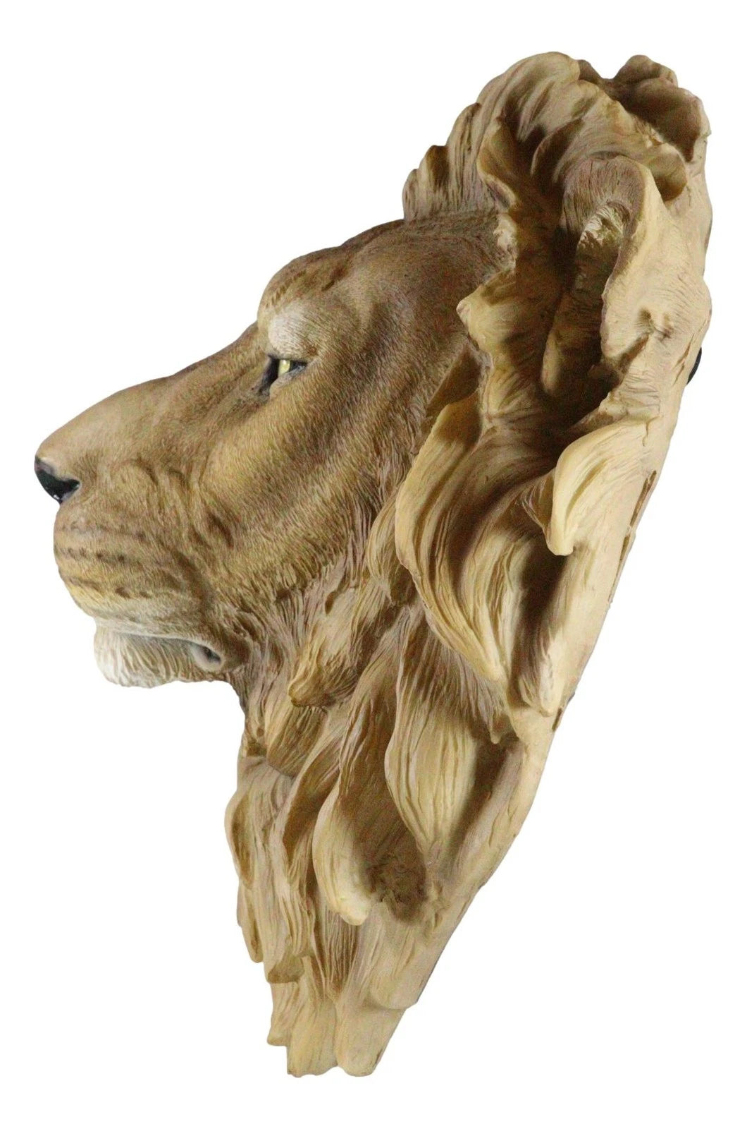 Lion Head Wall Decor Plaque 16" Tall Taxidermy Art Decor Sculpture-6