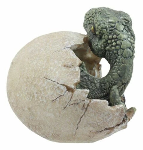 Figura de huevo de dinosaurio depredador de la era jurásica, cría de velociraptor de 10 cm de alto-6