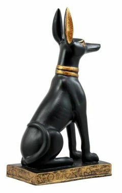 Sitting Ancient Egyptian God Anubis Jackal Dog Figurine 5"H God of The Afterlife-5