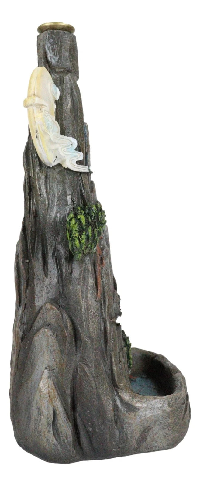 Feng Shui Rocky Mountain Top Buddhist Pagoda Temple Backflow Cone Incense Holder-8