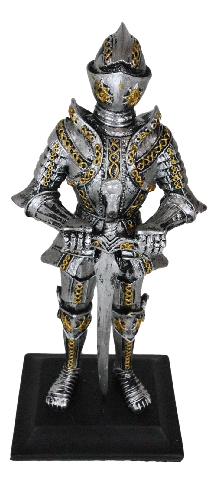 Medieval Swordsman Knight Figurine Suit of Armor Northern Star Coat Of Arms-7