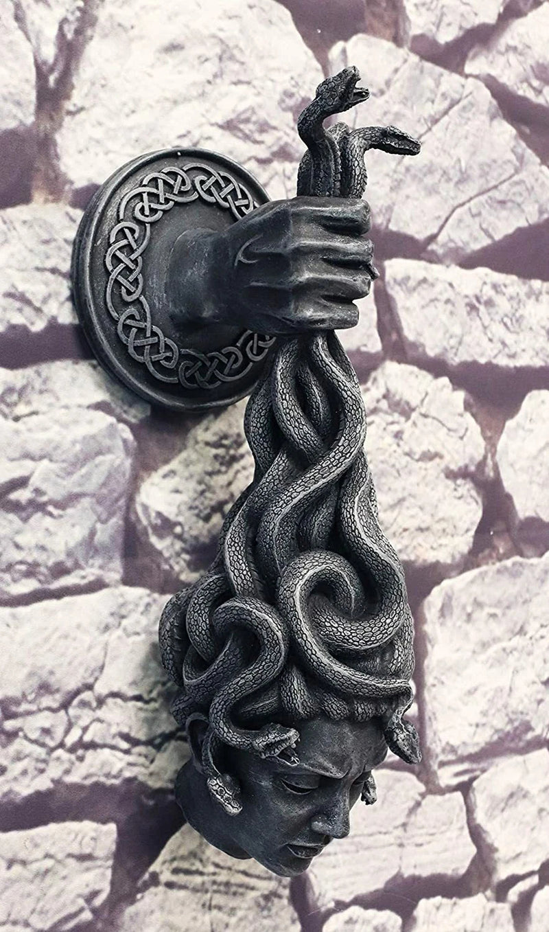Greek Goddess Medusa Hanging from Perseus Hand Wall Decor Plaque 12.25" H-7