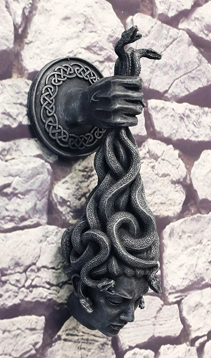Greek Goddess Medusa Hanging from Perseus Hand Wall Decor Plaque 12.25" H-7