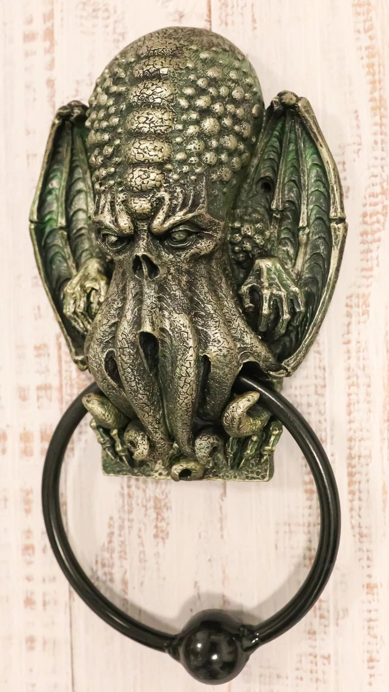 Nautical Ocean Monster Cthulhu Kraken Octopus Door Knocker Sculpture-3