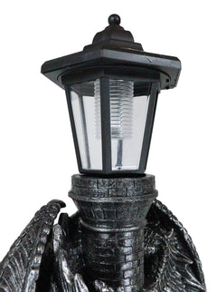 Mystical Rocky Top Castle Dungeon Guardian Dragon Solar LED Light Lantern Statue-7