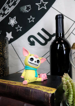 Furrybones Porky Winter Pig Bacon Pink Piggy Skeleton Figurine Furry Bones-2