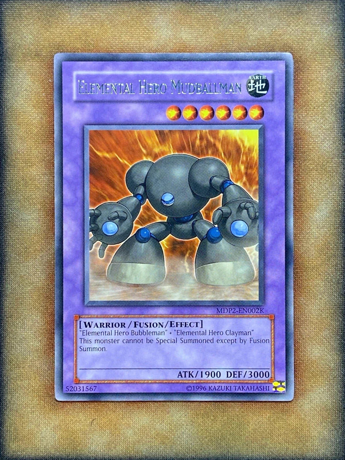 Yugioh Elemental Hero Mudballman MDP2-EN002K Rare Redemption Promo NM
