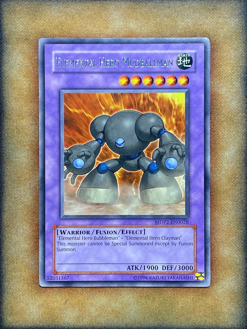 Yugioh Elemental Hero Mudballman MDP2-EN002K Rare Redemption Promo NM-1