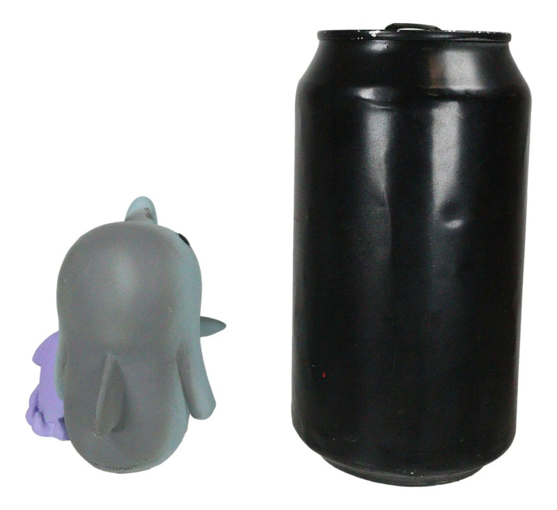 Furrybones Sonar Sea Dolphin Fish With Purple Squid Skeleton Figurine Furry Bone-6