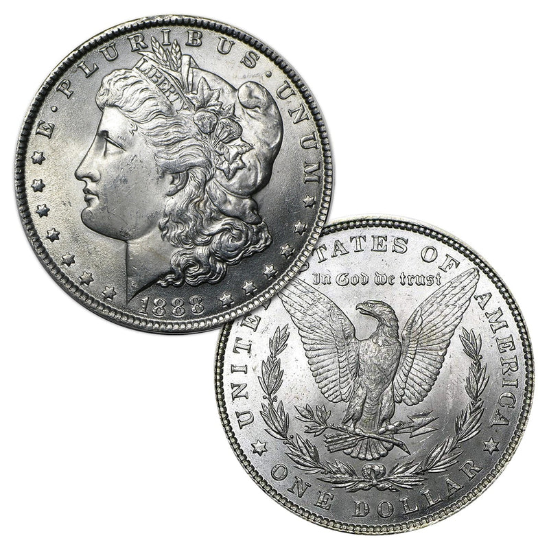 1888 P Morgan Silver Dollar $1 Brilliant Uncirculated BU 90% Silver-1