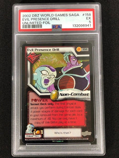 DBZ 2002 Evil Presence Drill 158 Foil PSA 5-1