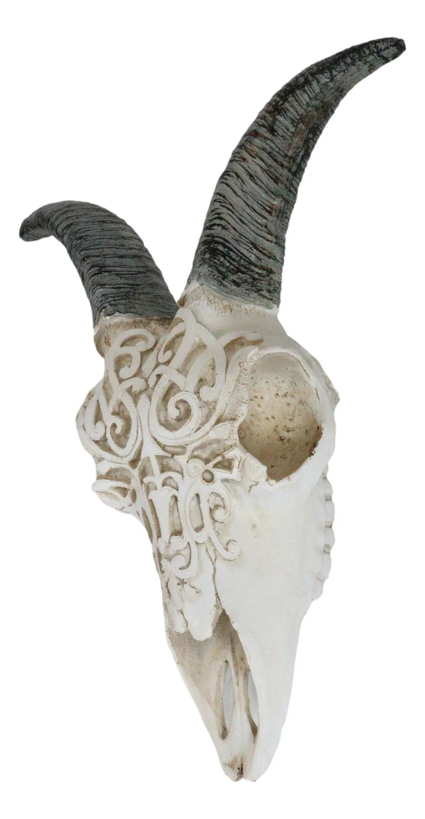 Rustic Tooled Filigree Bighorn Sheep Young Ram Skull LED Light Wall Decor Plaque-5
