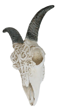 Rustic Tooled Filigree Bighorn Sheep Young Ram Skull LED Light Wall Decor Plaque-5