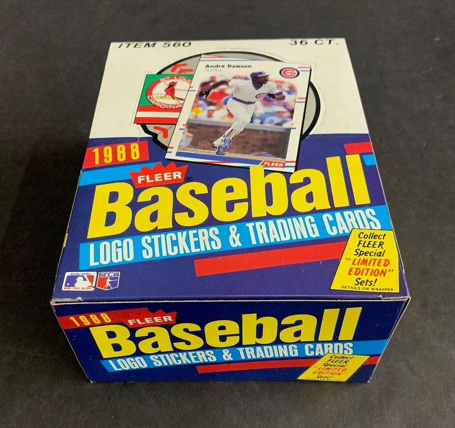 1988 Fleer Baseball Unopened Wax Box-1