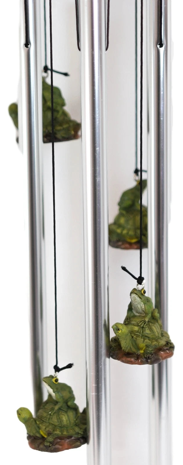 Tortoise Piggybacking Green Frog With Snail Garden Patio Wind Chime Decor-8