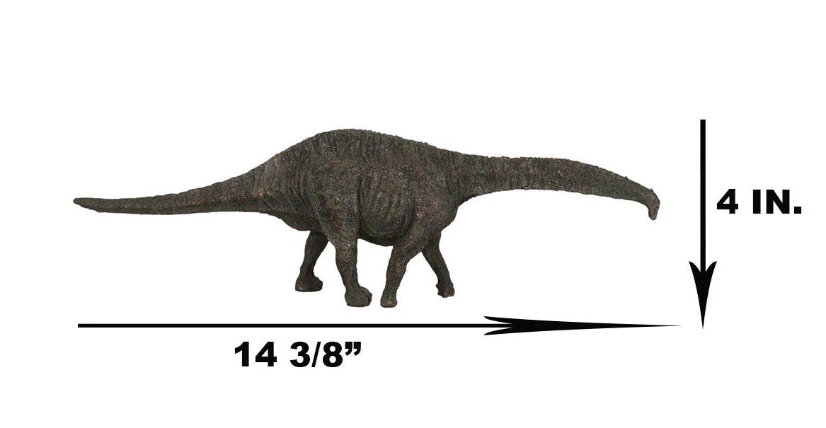 14"L Realistic Jurassic Era Sauropod Dinosaur Gigantic Brontosaurus Figurine-5