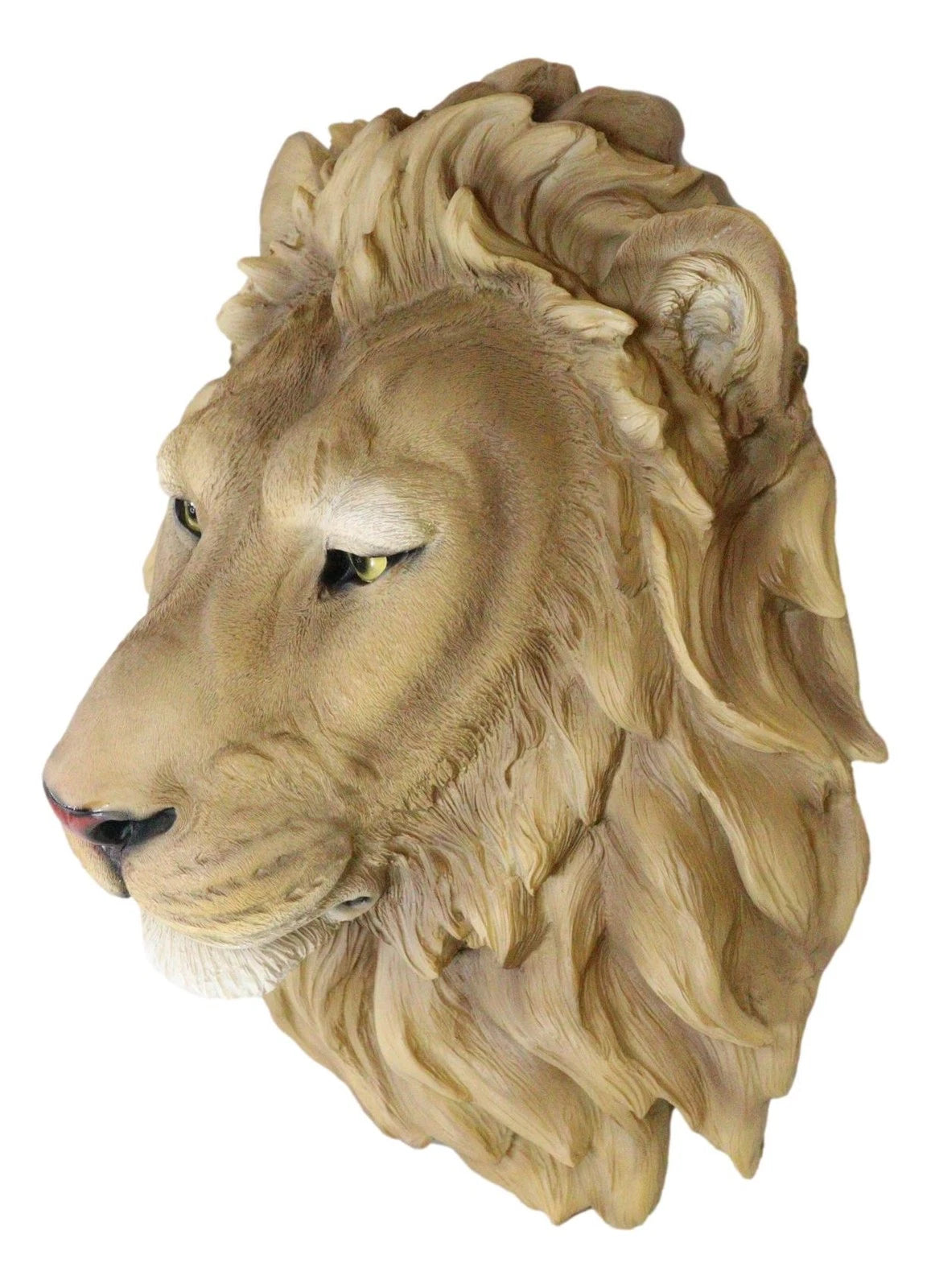 Lion Head Wall Decor Plaque 16" Tall Taxidermy Art Decor Sculpture-7