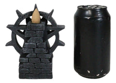 Gothic Alpha Wolf Pentagram Wheel Candle And Backflow Incense Cone Burner Holder-7