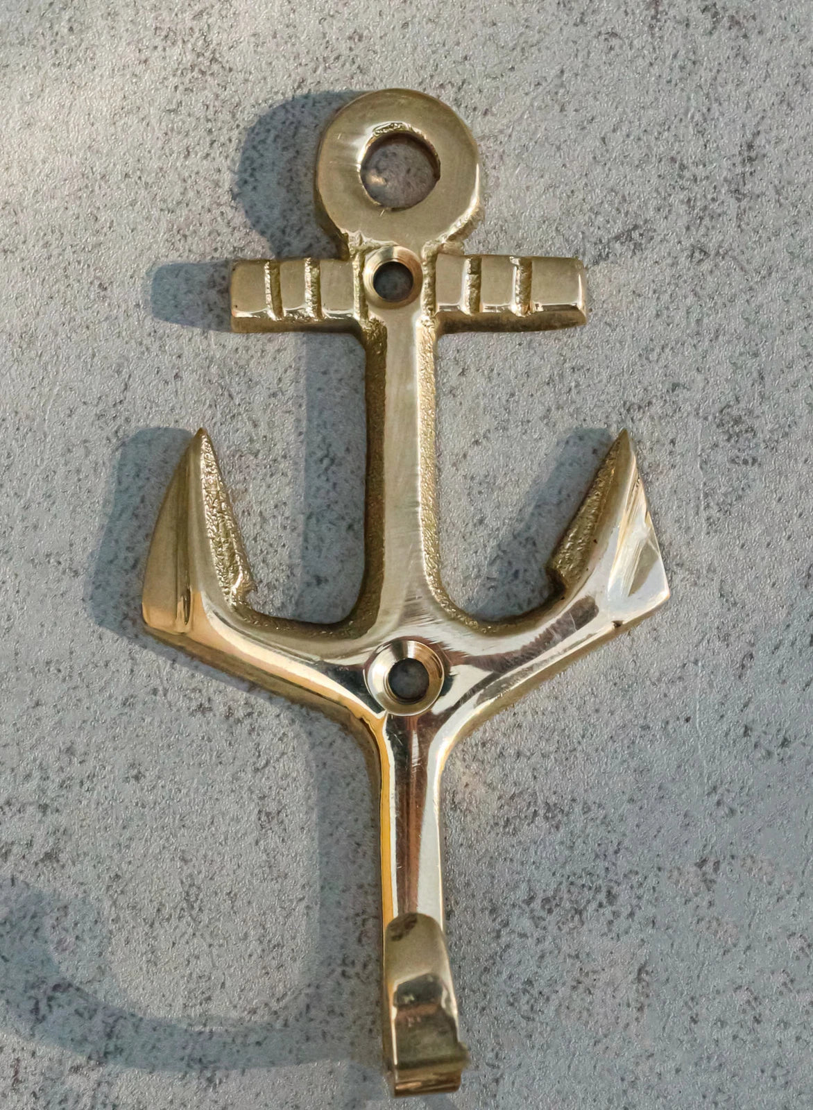 Set of 2 Brass Vintage Maritime Sailor Nautical Ocean Sea Ship Anchor Wall Hooks