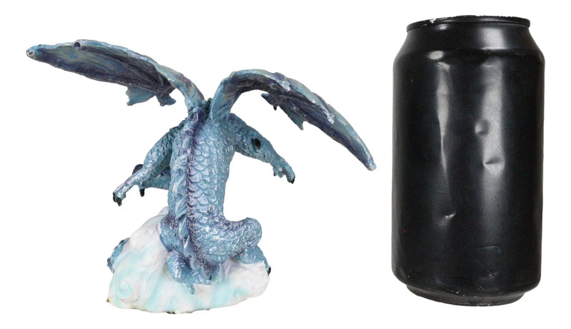 Blue Sky Wraith Storm Dragon On Giant Cloud Formation Decorative Small Figurine-7